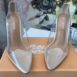 Public Desire clear stiletto heels